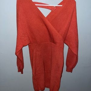 Amazon burnt orange sweater dress.